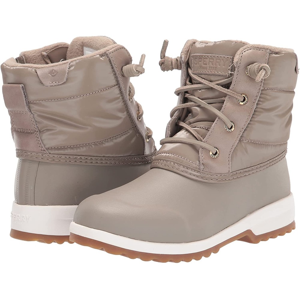 Sperry Maritime Repel Waterproof Snow Boots Taupe Womens 8 STS86688 Thinsulate